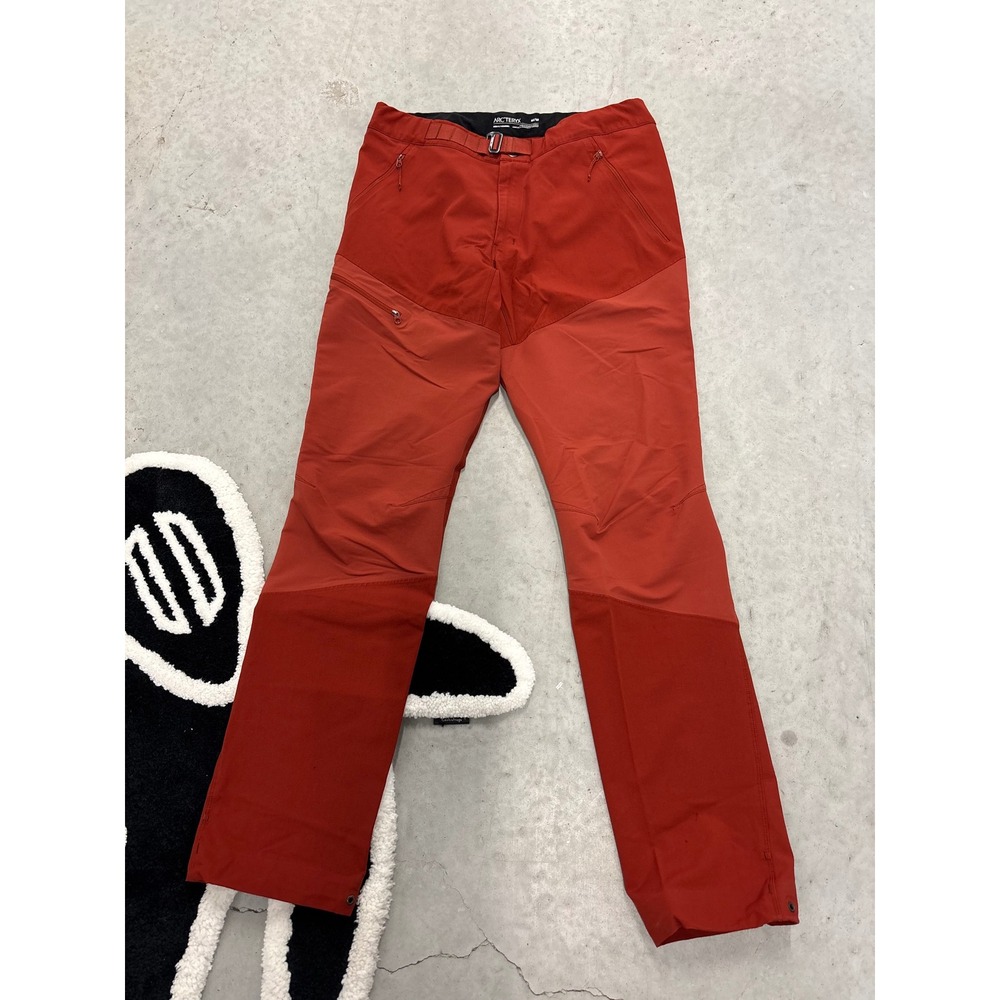 Arcteryx Sigma FL Pants Mens Medium Orange Red Softshell Alpine Climbing 20089